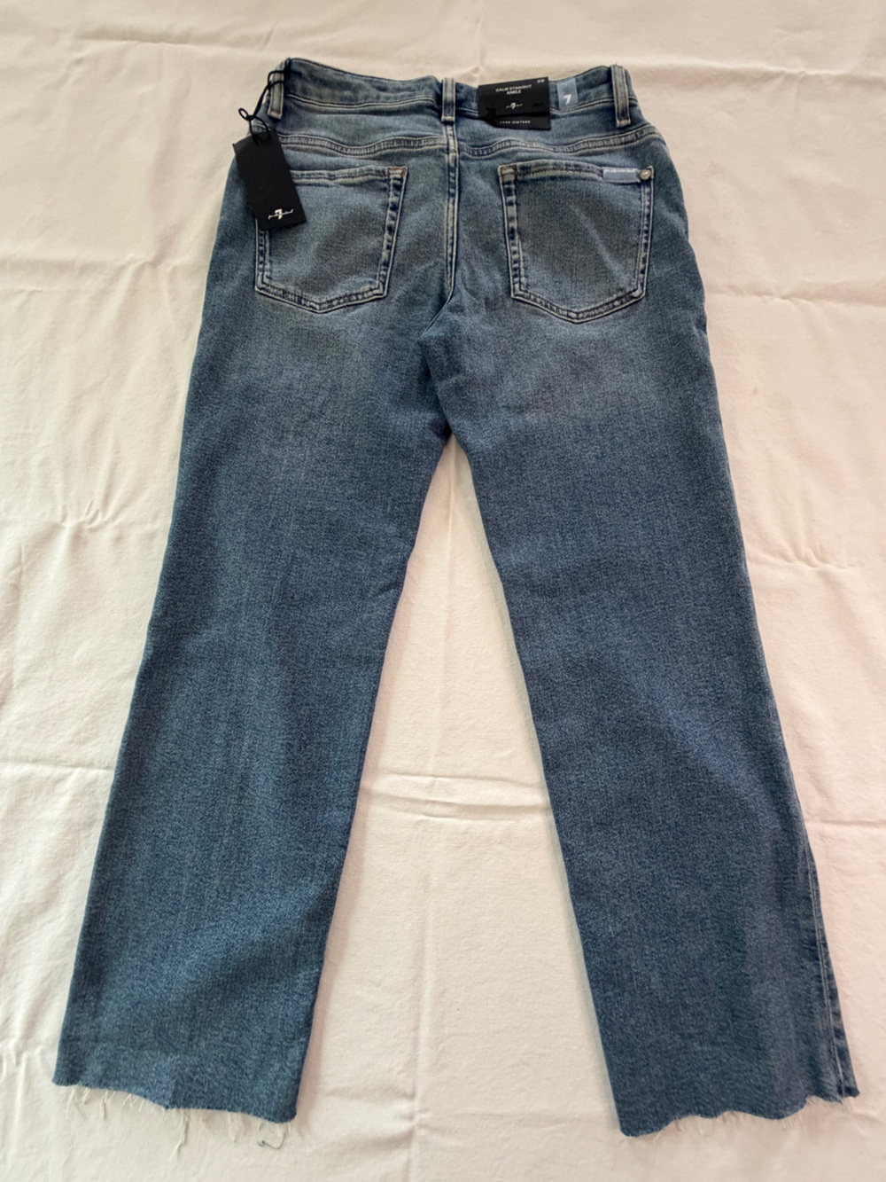 7 For All Mankind Luxe Vintage Ankle Straight Jeans 29 NWT - Picture 2 of 5